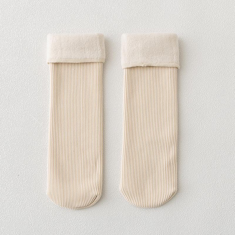 Детские зимние теплые носки для девочек, утепленные теплые носки, домашние напольные носки LXY