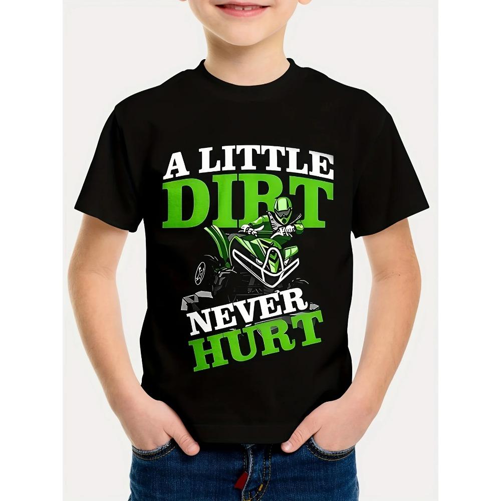 Летняя детская одежда 2025 года, детская футболка с мотоциклом, 3D-печать, короткий рукав, свободные топы для мальчиков и девочек, уличная одежда