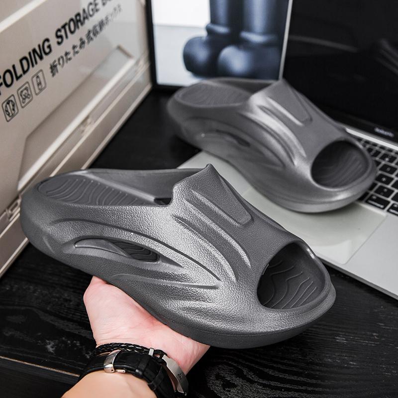 Модные домашние тапочки, мужские тапочки с толстой подошвой, мягкие и удобные туфли для мужчин, нескользящие туфли, нескользящие для дома и улицы, новые
