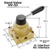 Manual Air Flow Control Valve with Rotating Lever Handle Suitable for Industrial Machines and Fluid Handling Systems
