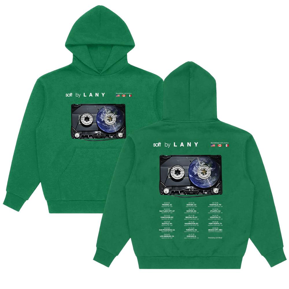 LANY The World Tour Северная Америка Худи Мужские Женские Хип-Хоп Ретро Толстовки Модный Тренд Пуловер Повседневная Худи