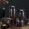 Coffee Beans Vacuum Sealed Jar, Transparent Glass Food Storage Jar, Household Moisture-proof and Airtight Container