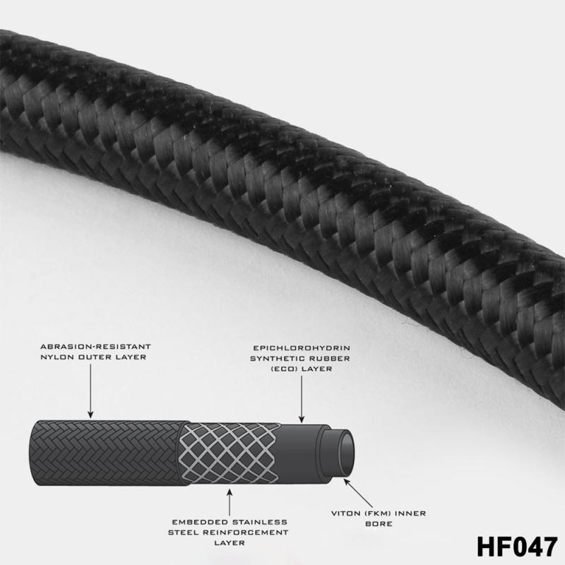 1 м AN4-AN12 Труба для охлаждения масла, нейлоновый плетеный насос, комплект топливных шлангов для газа, этанола - черный