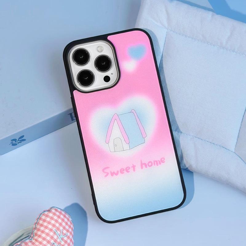 Zhitai Мультяшный Матовый Черный Чехол-рамка для iPhone 13, 14, 15 Pro, 16 Pro Max