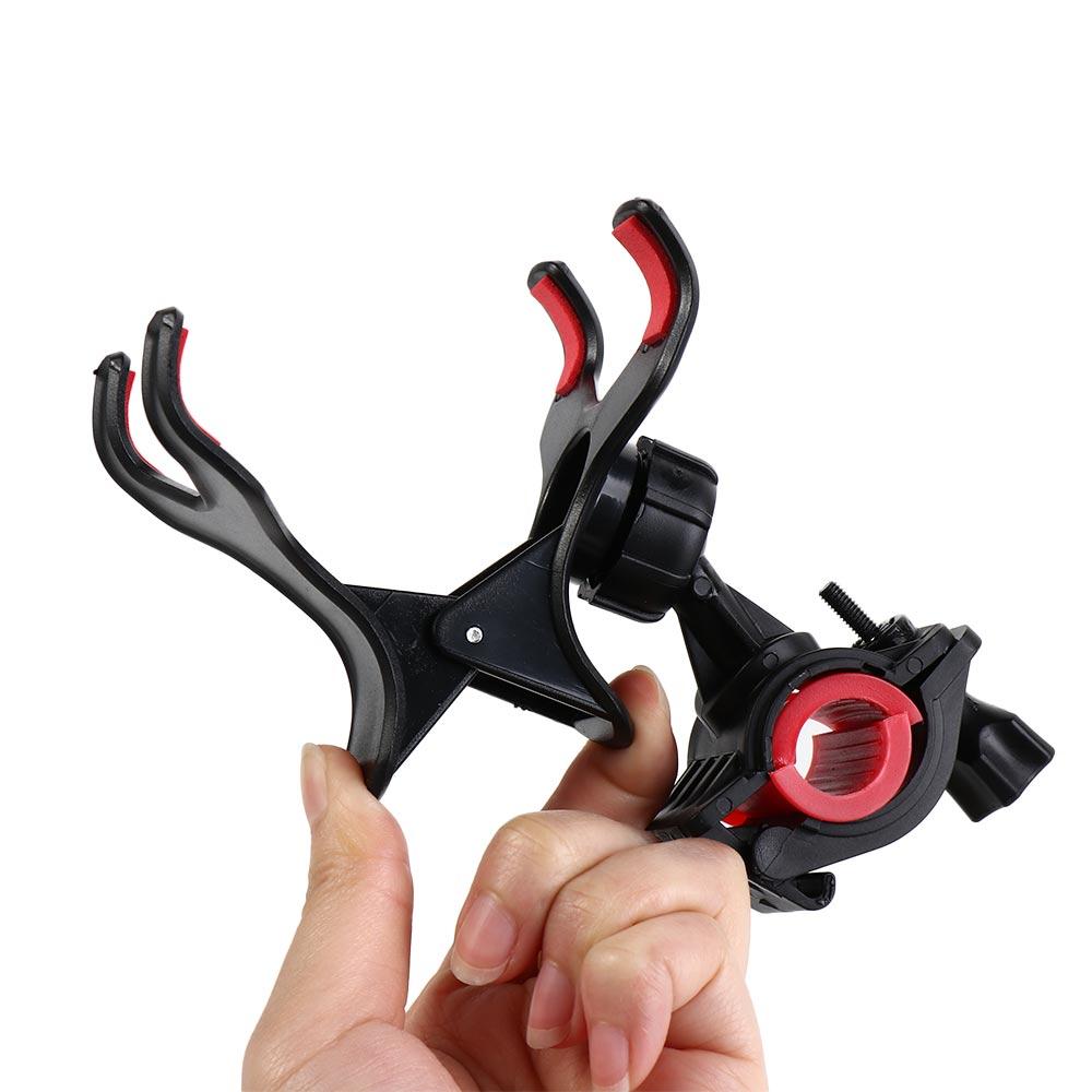 Handlebar Mount Cell Phone Holder Black Bike Phone Holder Microphone Stand For Smart Phones Mic
