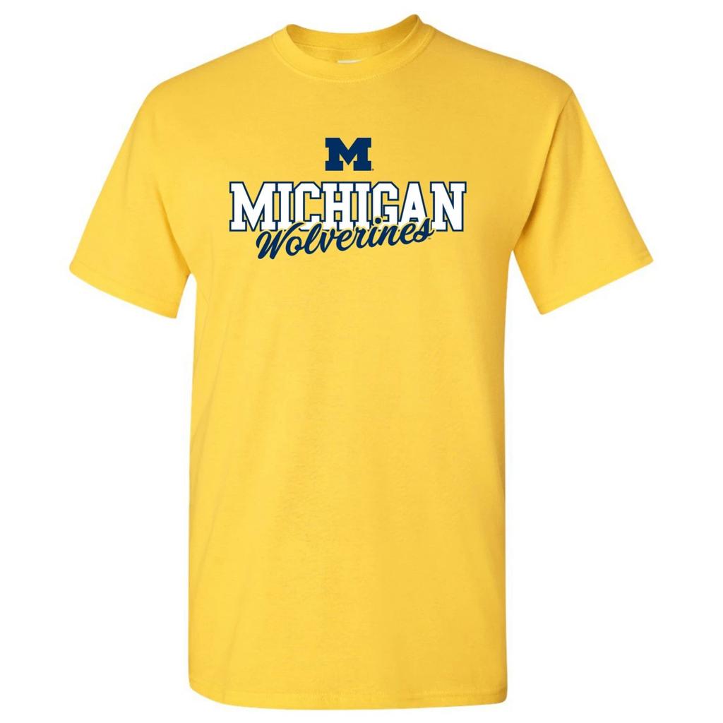 Michigan Wolverines Fresh Script Licensed Unisex T-Shirt