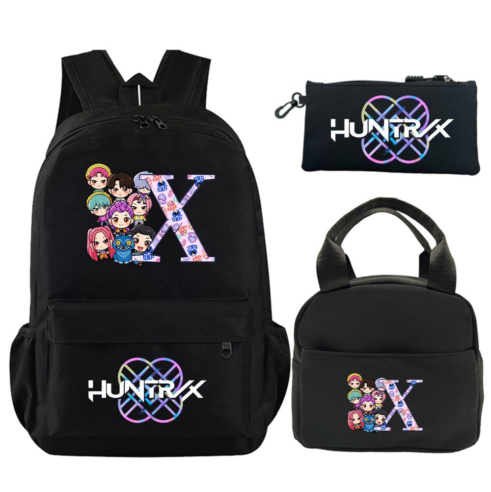 3Pcs/set 26 English Letter Printed Backpack with Shoulder Bag Pencil Case for Teenager Student Boy Girl Schoolbag Large Capacity Bookbag Kid Gift