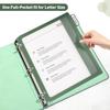 5-Tab Binder Divider with One Full Pocke Dividers for 3 Ring Binder, Clear View Recipe Binder Dividers for US Letter Size 8.5 x 11' Index Dividers