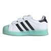 adidas Светодиодные фонари Superstar CF C - белые полувспышки Aqua Kids кроссовки Cloud-White Core-Black IG7004
