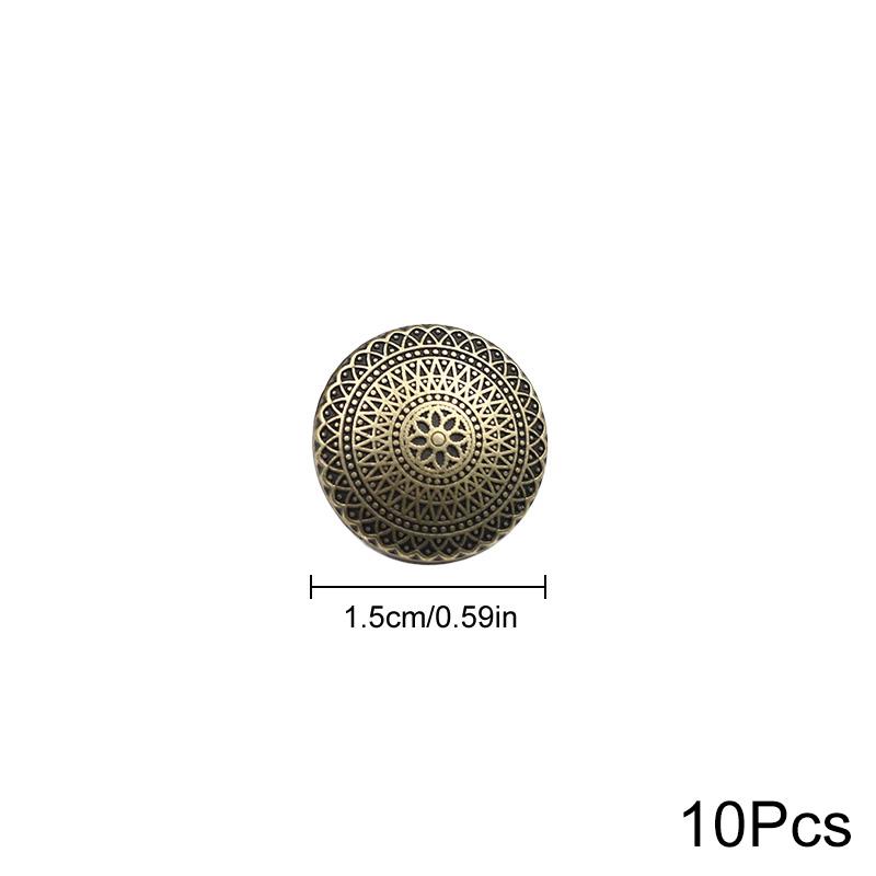 10 шт. Круглая форма DIY пуговицы на хвостовике аксессуары для одежды пуговицы поделки металлические пуговицы ремонт шитье сплав костюм пальто