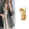 Brooches for Women Metal Western Accessories Hijab Pins Half Human Face Brooches Personality Broche