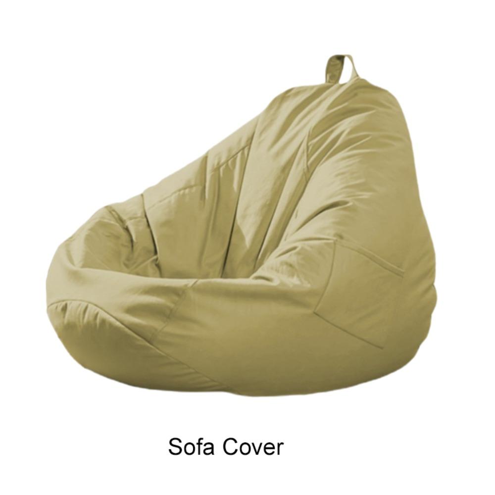 Waterproof Bean Bag Chair Sofa Cover with Handle and Pocket Puff Couch Cover Lazy Sofa Cover Kids