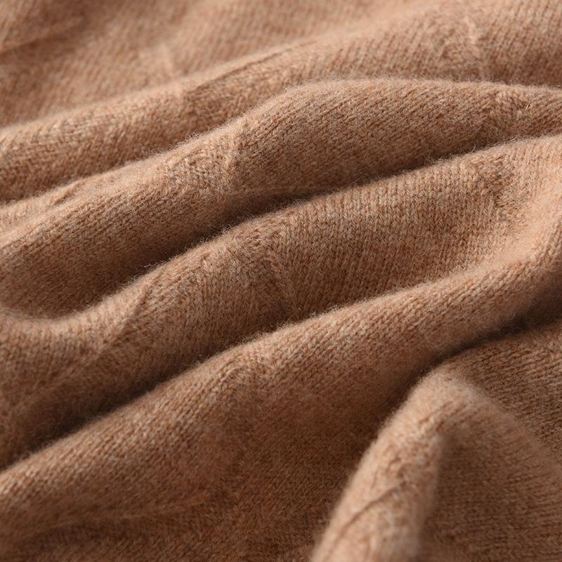 Мужской кашемировый свитер - Коллекция Осень/Зима: Круглый вырез, Свободный крой, Однотонный, Трикотажный пуловер в стиле business casual