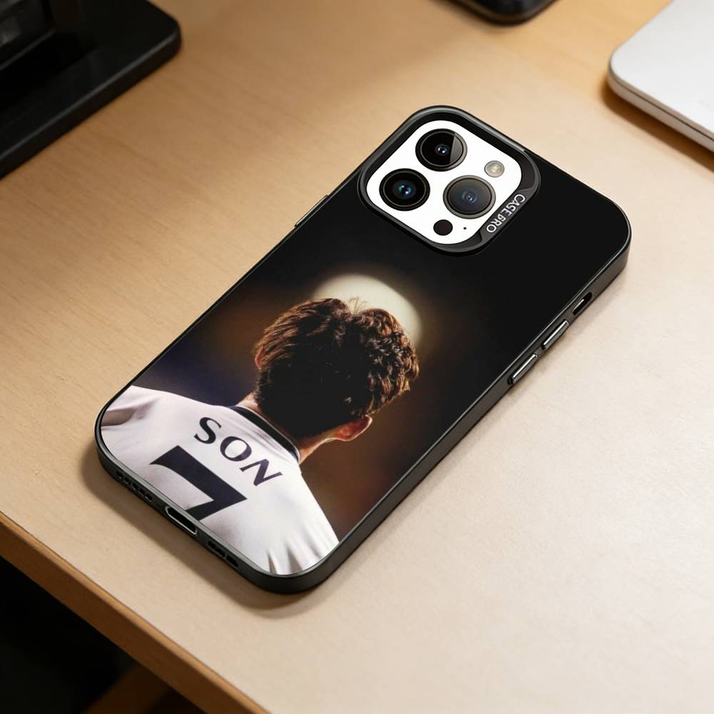 Футбольный S-Сон Хын Мин Чехол для телефона Для iPhone 17,16,15,14,13,12,11 Plus,Pro Max,XS,Цветной Серебристый Чехол для телефона Funda Cover