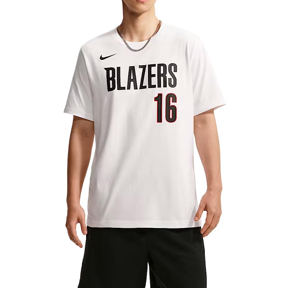 Nike Базовый хлопок Мягкая легкая футболка NBA Portland Trail Blazers Мужские топы HQ9015-103