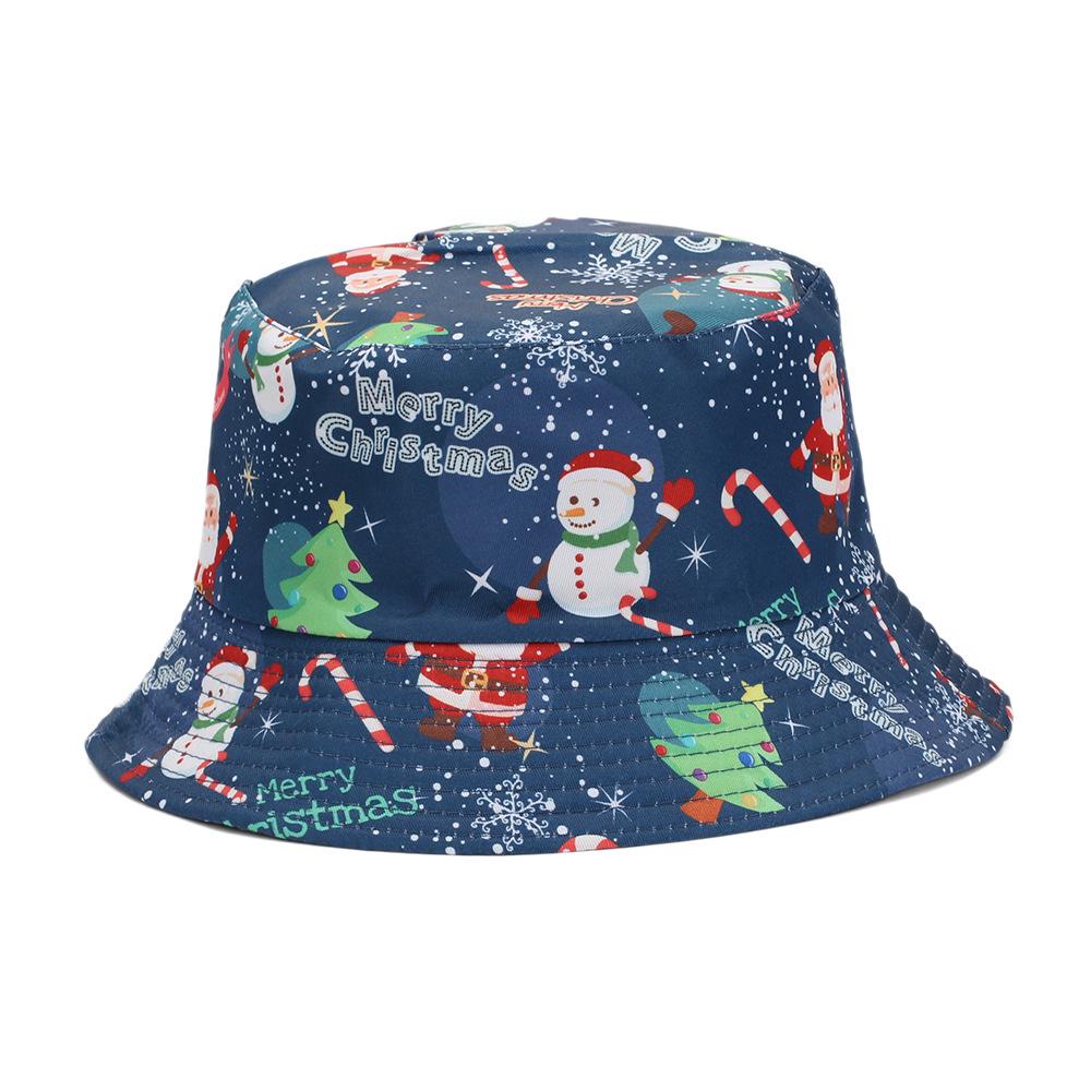 Персонализированная Рождественская печать Уличная панама-рыбак - Дизайн Санта-Клауса для мужчин и женщин