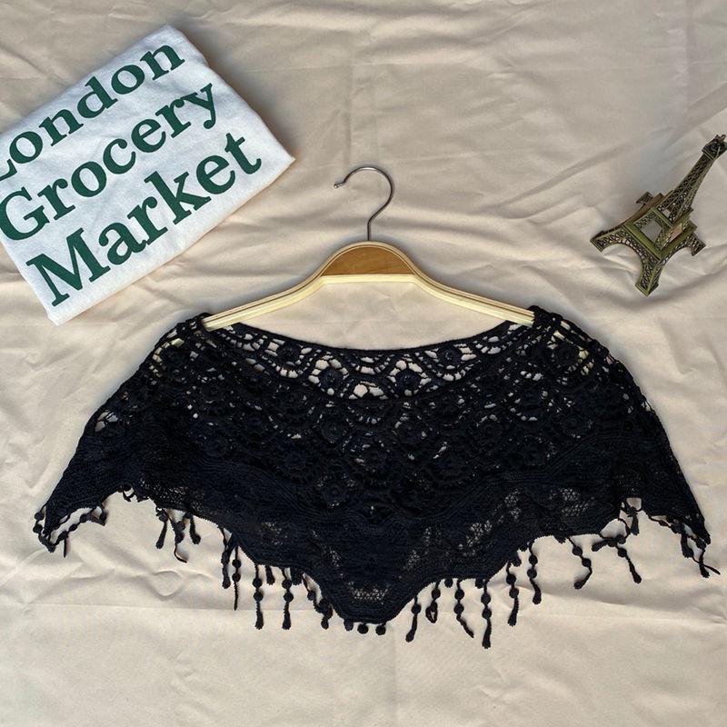 Korean Style Lace Shawl Blouse - Sleeveless Summer Vest