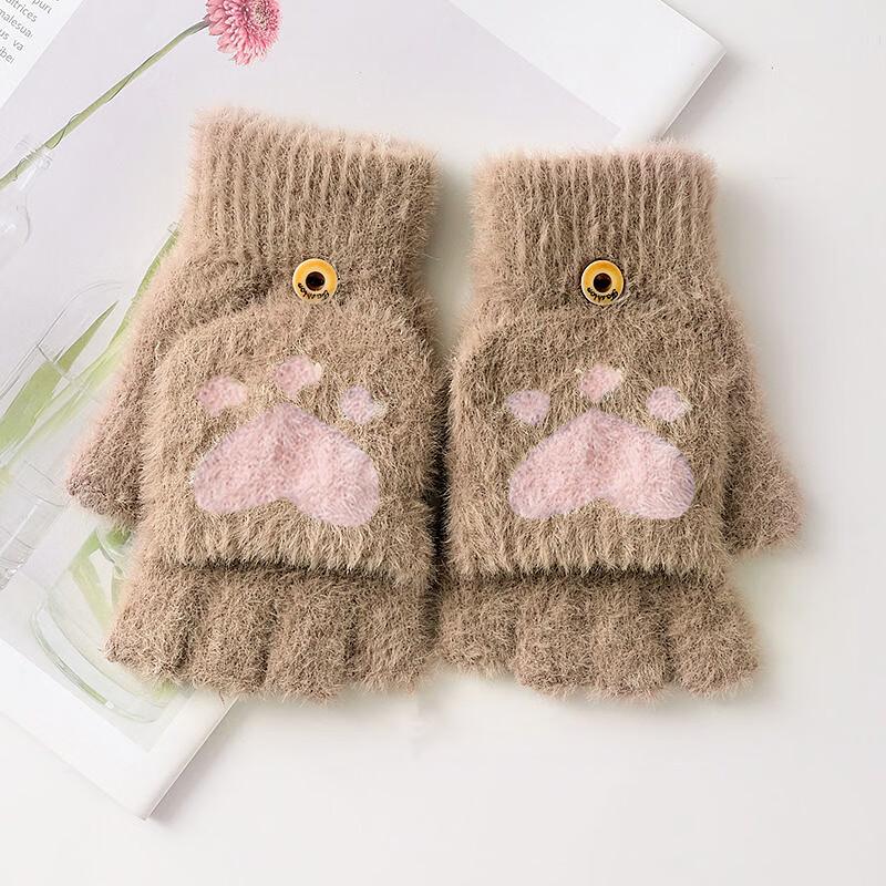 ЗВЕЗДА REACH Зимние перчатки без пальцев с откидным верхом в виде кошачьих лапок