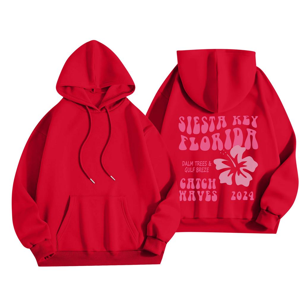 Women's Fashion Women's Lightweight Long Sleeve Pullover With Pockets Preppy Graphic Hoodie