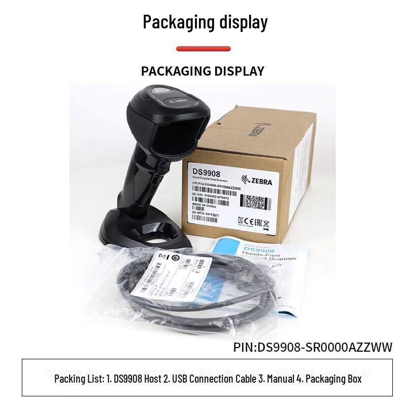 Zebra Symbol DS9908 Barcode and QR Code Scanner