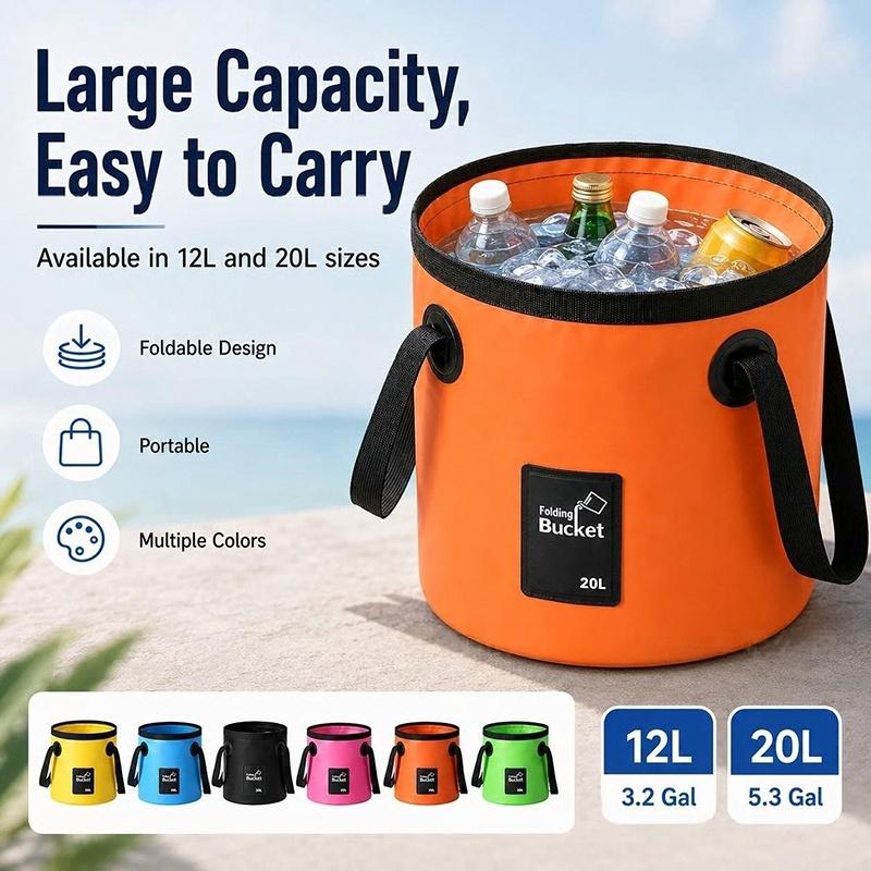 12L 20L Portable Foldable Water Bucket Sink Washing Bag Multifunction Car Wash Bucket For Outdoor Travel Household Use JTQJT01 2