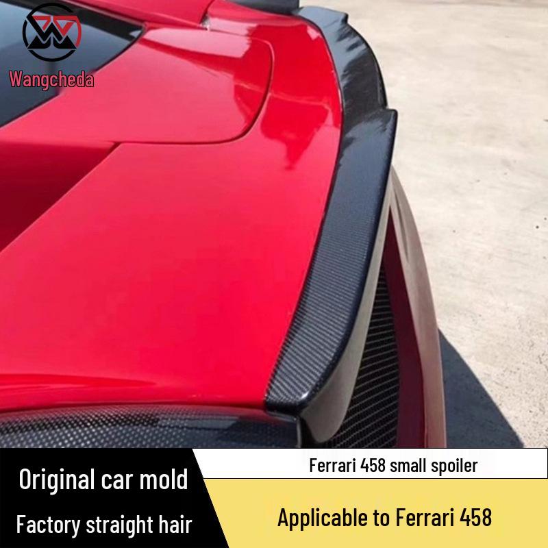 Заднее антикрыло спойлер из углеродного волокна для Ferrari 458: Простая установка, Не требует сверления, Компактный дизайн.