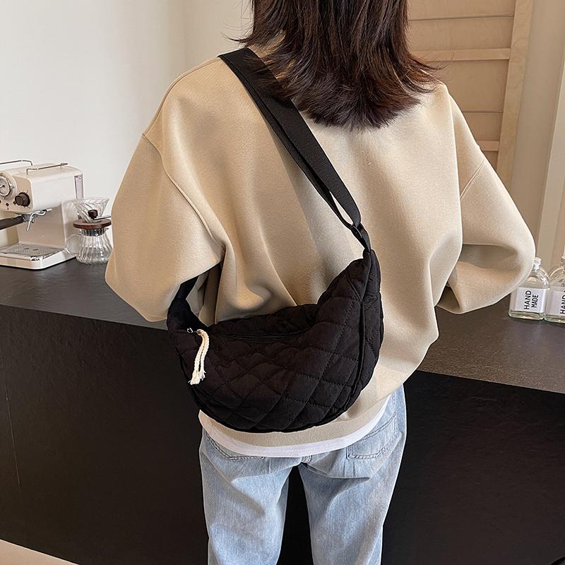 Женская сумка через плечо большой емкости, ромбовидная сумка через плечо, однотонная сумка-хобо