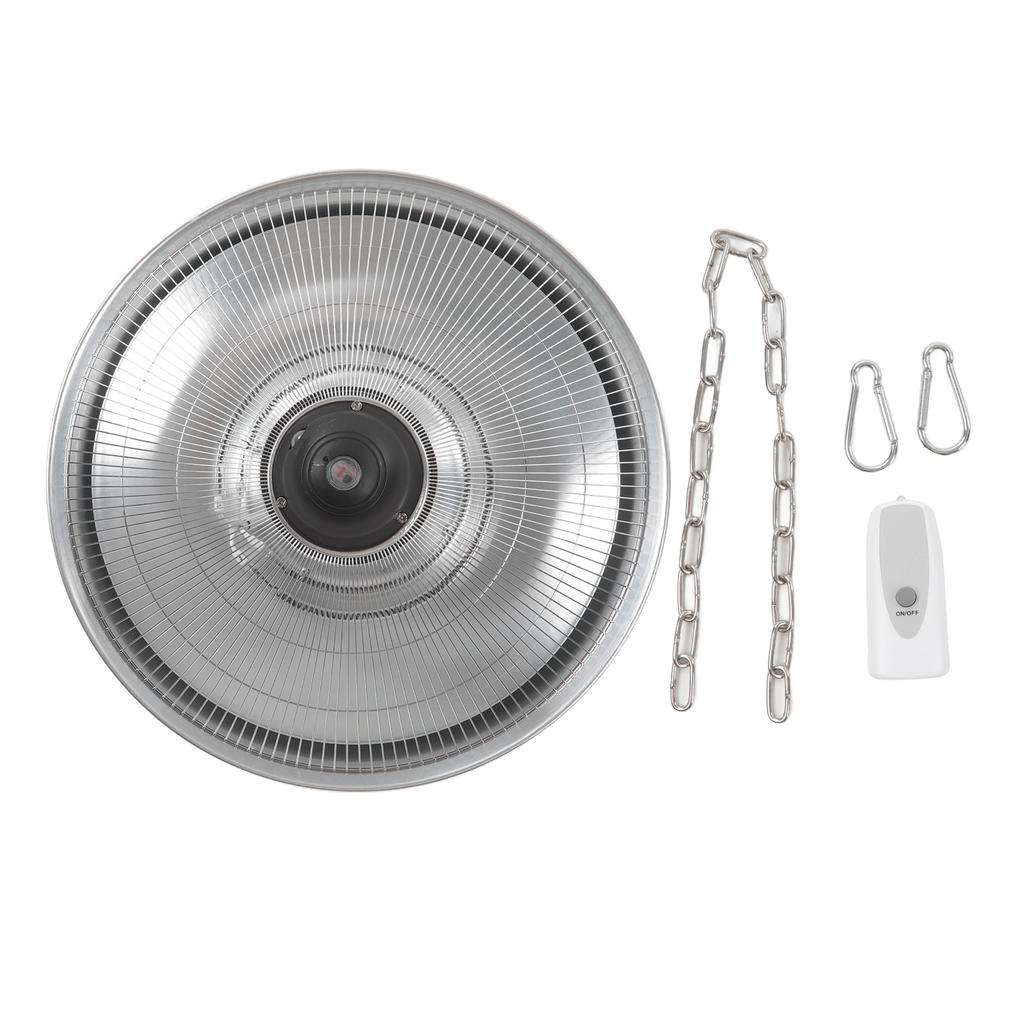 Hanging Heater Aluminium Alloy 2 Gears IP44 Waterproof Ceiling Patio Heater with Remote Control LED
