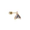 Tirr Lirr 14K Pink Gold Blue Cubic Tail Piercing TEPK4P00285M(PC)-3