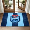 NSW Blues Design Crystal Velvet Rug Soft Decorative Mat for Bedroom Entrance