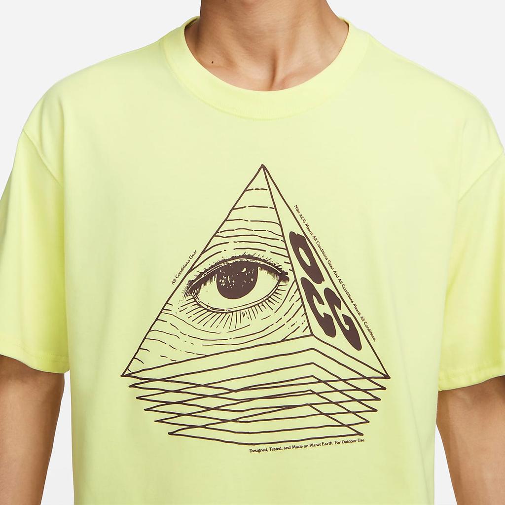 Nike ACG Changing Eye Graphic Print Quick-Dry Short Sleeve T-Shirt Men Tops Bright-Green FJ1128-337