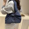 Модная и Минималистичная Джинсовая Сумка на Одно Плечо с Изысканным Бантом, Нишевая Сумка-Тоут для Поездок на Работу KTY