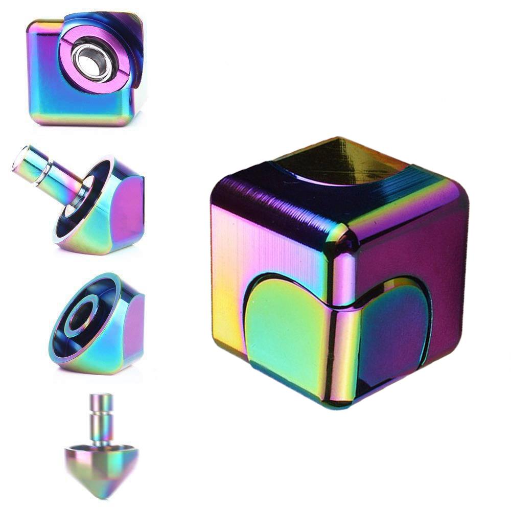Квадратные игрушки-спиннеры, красочный вращающийся гироскоп для кончиков пальцев, игрушки для снятия тревоги и стресса, подарки на День святого Валентина и Пасху для мальчиков и детей