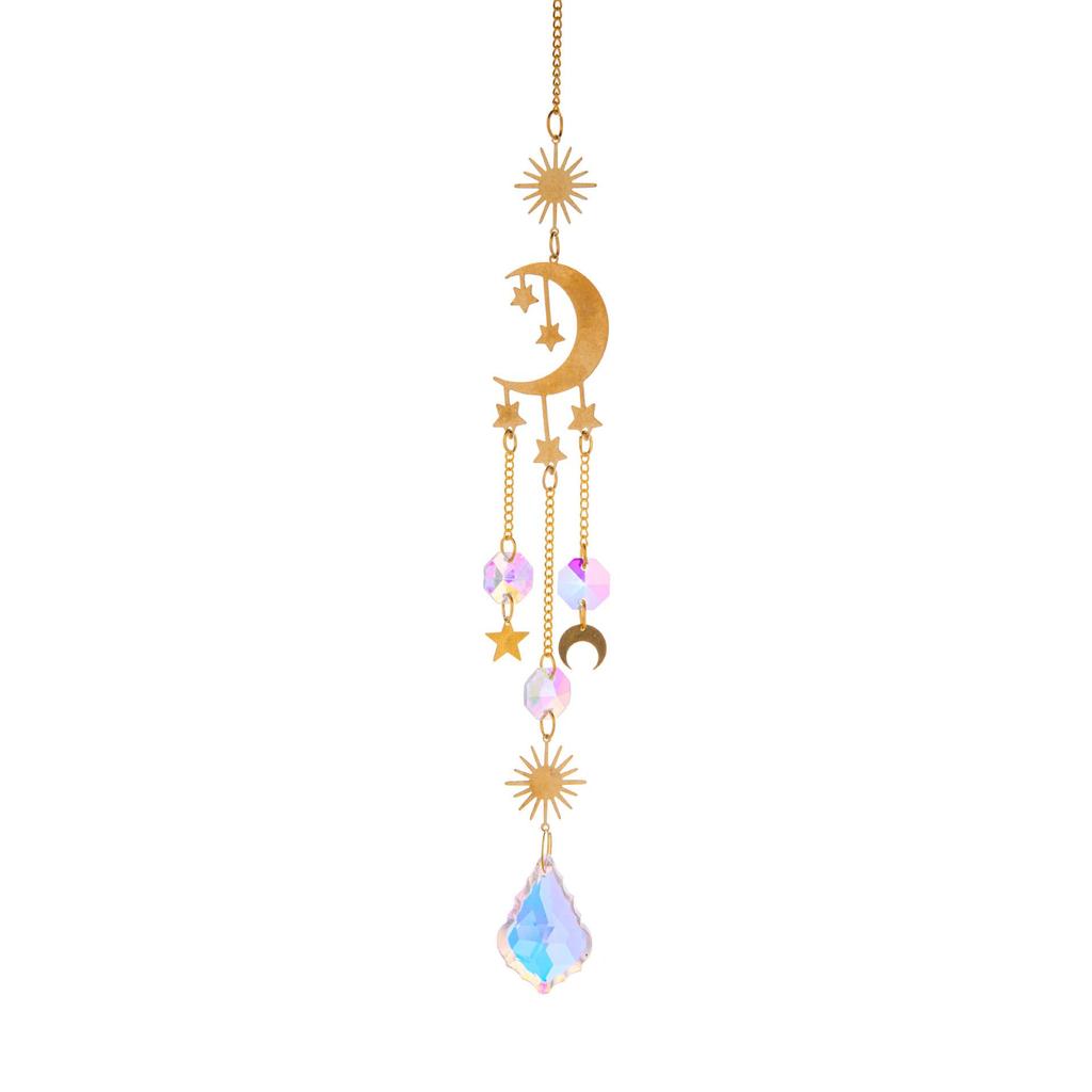 Galaxy Crystal Suncatcher Wind Chime - Rainbow Light Pendant Decoration