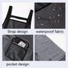 Waterproof Kitchen Apron Household PVC Oil Resistant Work Apron Transparent Black Dirt-Proof Cleaning Aprons