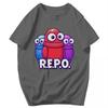 Мужская футболка REPO Игра Смешные Подарки Хлопок Y2K Графическая С круглым вырезом Унисекс Топы Футболки