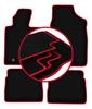 Велюровые коврики с красной окантовкой для: Chrysler PT Cruiser кабриолет, хэтчбек (2000-2010)