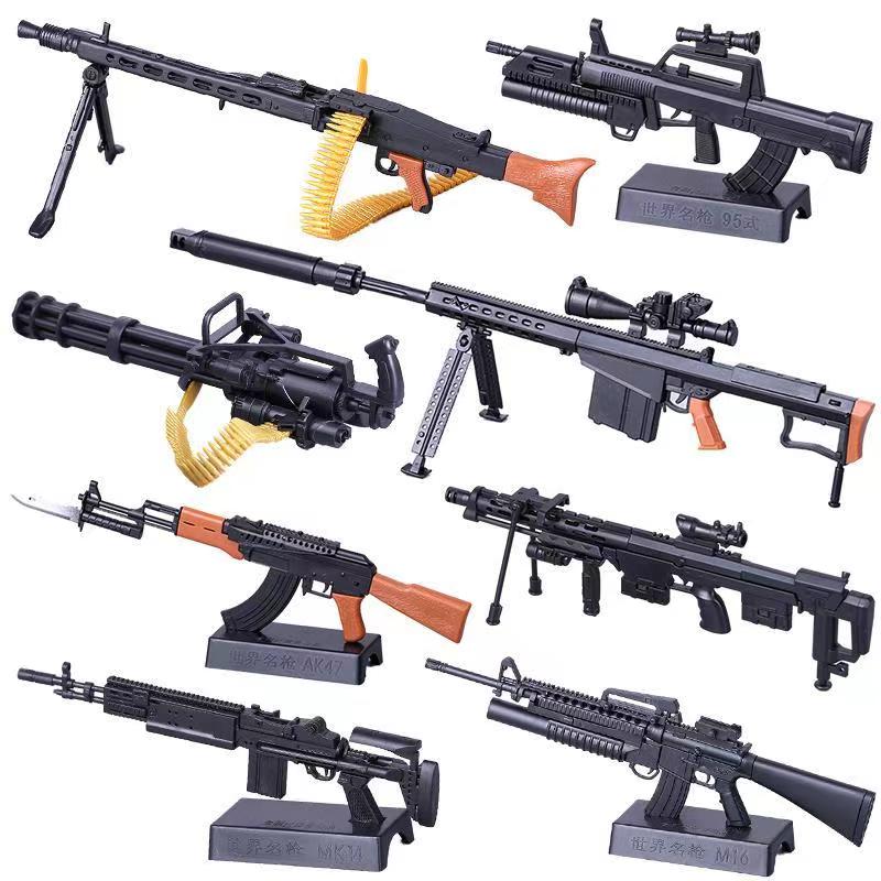 Масштаб 1/6 MG42 AK47 Mp5 HK416 Модель Игрушечного Пистолета-Винтовки Пазлы для Сборки Строительные Кирпичи Пистолет Солдат Оружие Для Фигурок Игрушек