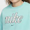 Nike Спортивная одежда Клубный флис Легкий мягкий теплый вышитый логотип с круглым вырезом и длинным рукавом Детские топы Винтажно-зеленый FZ5566-338