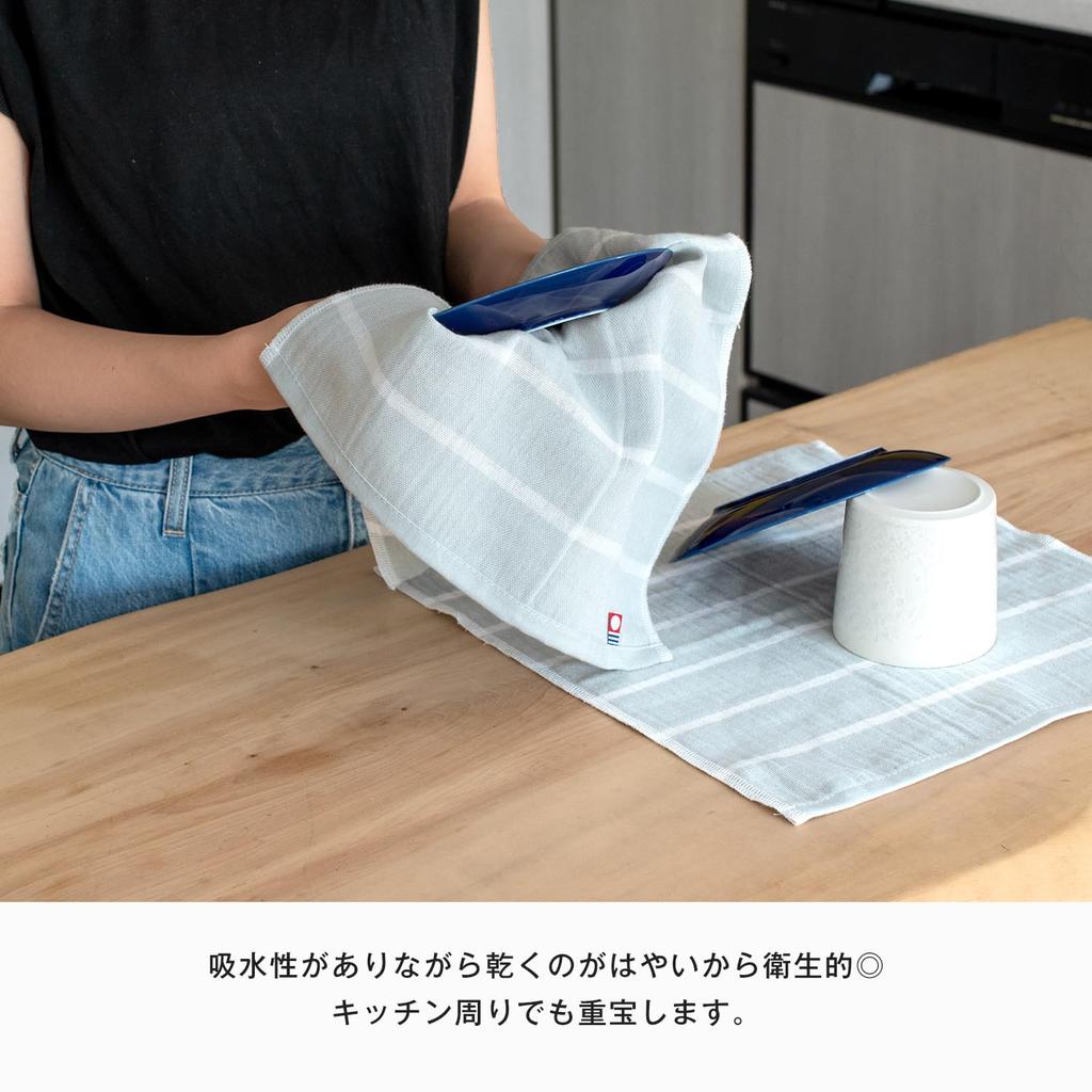 Bloom Imabari Towel Муслиновое полотенце для рук, набор из 6 штук, муслин mottoco (Марлевая ткань Mottoco) Впитывающий, Быстросохнущий, 100% Хлопок, Сделано в Японии (сортированный)