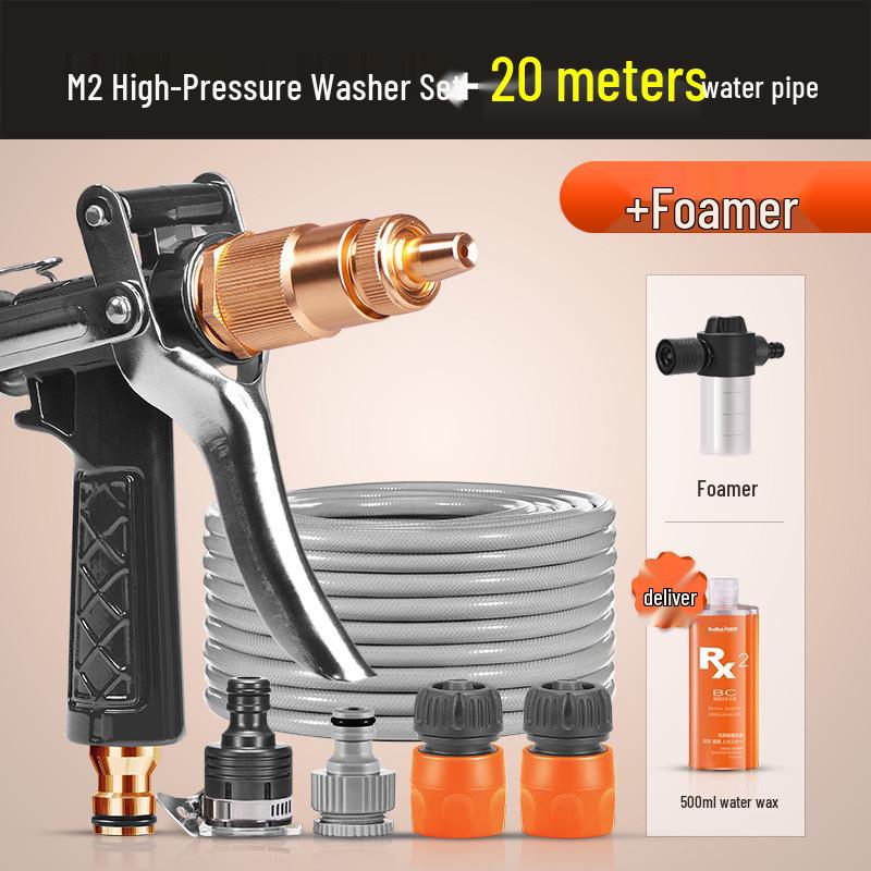 High-Pressure Water Gun Hose for Car Washing and Balcony Cleaning with Powerful Faucet Nozzle