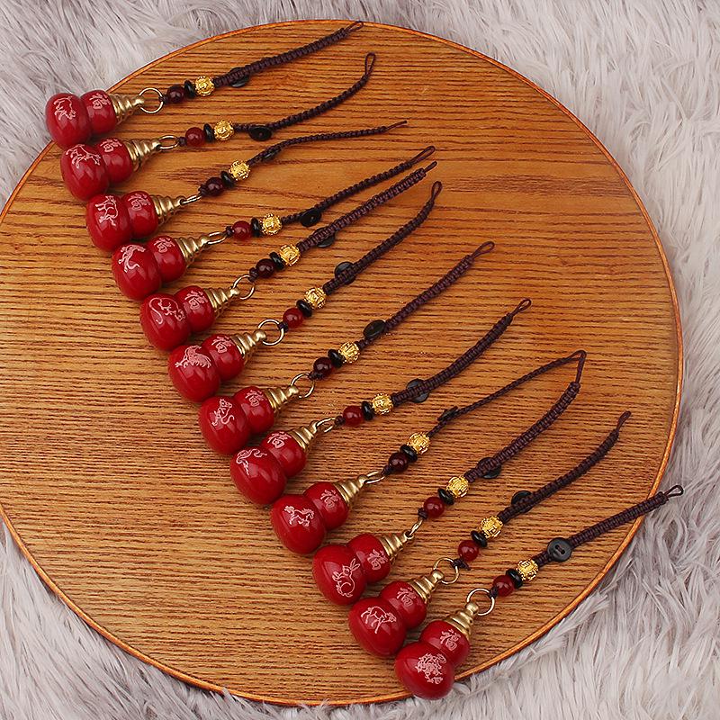 Zodiac Gourd Cinnabar Pendant & Keychain Craft Accessories