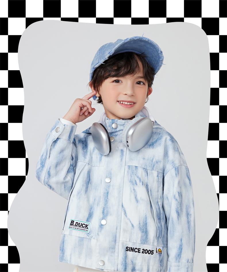 B.DUCK Children's Gradient Denim Jacket