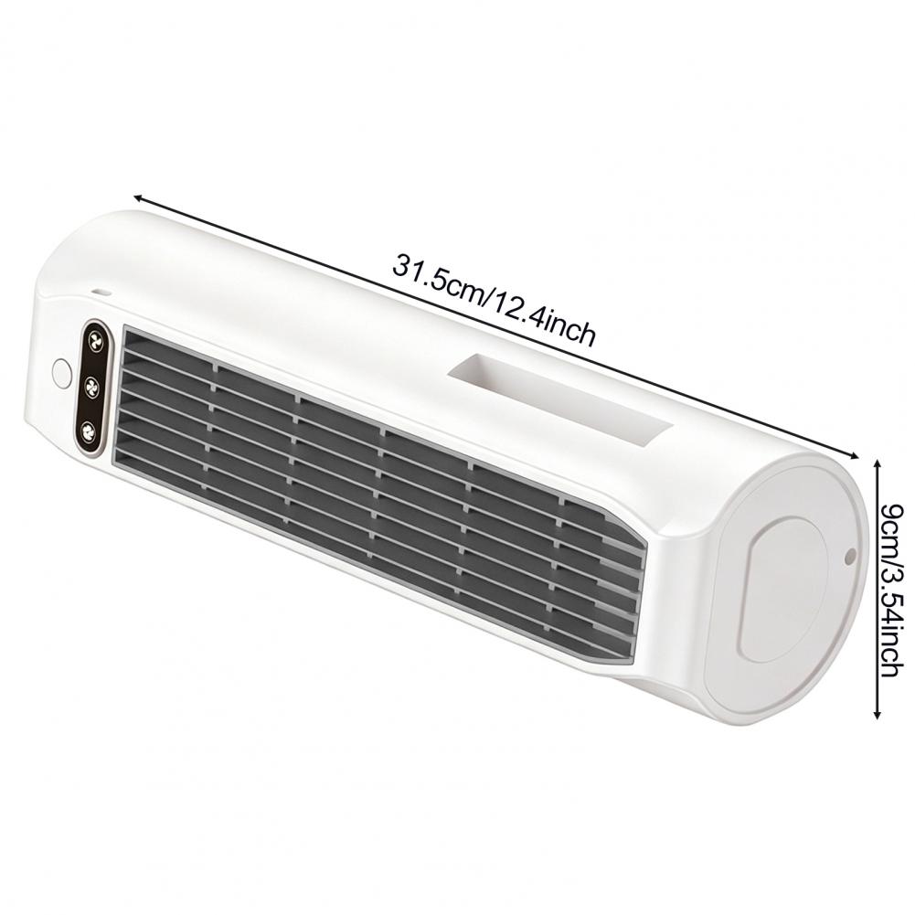 Portable Air Conditioner Fan, 3 Modes Vertical Flat Wall-Mounted Fan, USB Charging Bladeless Silent Cooling Device For Outdoor