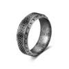 Fashionable and Simple Men's and Women's Retro Men's Hand Nordic Viking Text Ring
