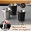 Coffee Dosing Cup 51/53/58mm Sniffing Mug for Espresso Machine Stainless Steel Coffee Dosing Cup Home Coffeeware Accessories