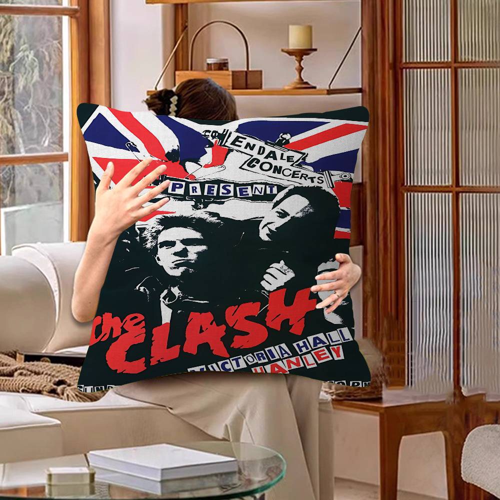 Clash The Band Whitepaper Наволочка Чехол для диванной подушки Декор для комнаты Домашний подарок для детей