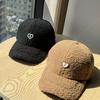 New Hat for Women In Autumn and Winter Love Wide Brim Peaked Hat Winter Warm Thickened Big Head Circumference Small Baseball Cap Showing Face