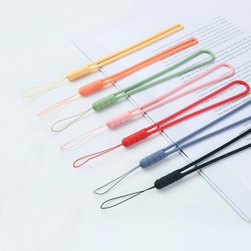 Wrist Hanging Silicone Long Phone Rope Strap Cellphone Chain Lanyard For Iphone For Android Key Rings Bag Decoration