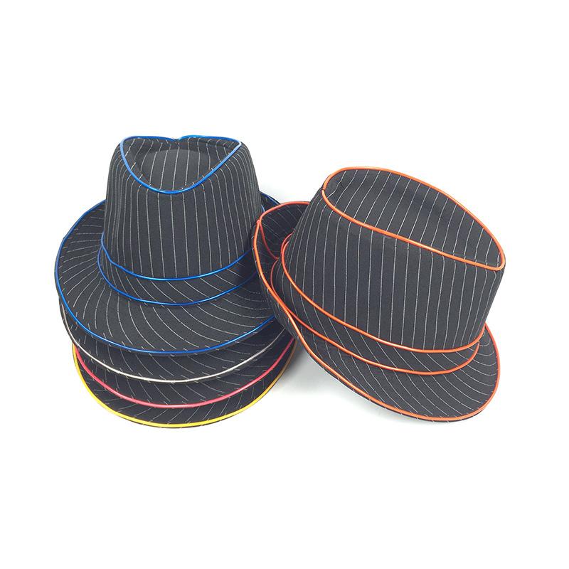 10 Light Colors Bucket Hats Women Men Decorative Headgear Night Hats Caps Attractive Holiday Party Favors DIY EL Wire Hats